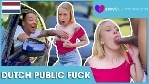 INTERRACIAL PUBLIC: Black Guy Fucks Teen In His Car: CHRYSTAL SINN (Holland Porn) - SEXYBUURVROUW Porn Videos