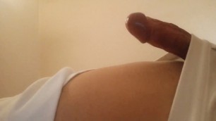 Piss or cum first? Twink gets hard cock humping bed but too much urge to pee due to overfull bladder Porn Videos