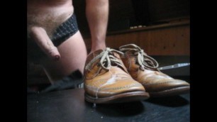 Dress Leather Shoes wank and cumshot, compilation