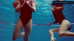 Two hot teens underwater