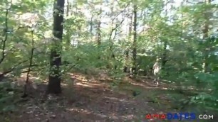 Chubby Girl With Big Booty Walking Nude In Forest Asmr Nude