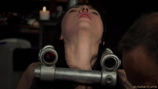 Bondage Teen in Hard BDSM  for Naughty Behavior made to Cum